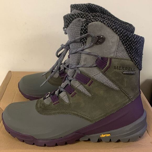 Merrell Shoes - Merrell Women’s Size 7.5 Thermo Aurora 2 Mid Shell Waterproof Winter Boots, Grey